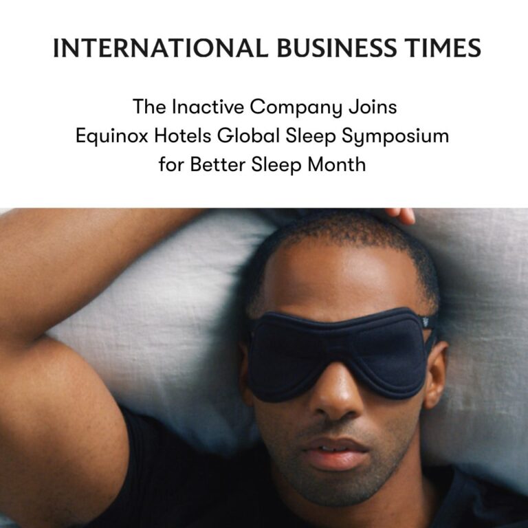 CORRECTING and REPLACING The Inactive Company Launches Inactivators™ Sleep Mask for Performance-Driven Sleep Support as America Faces an Unprecedented Era of Stress