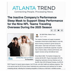 The Inactive Company’s Performance Sleep Mask to Support Sleep Performance for the Nine NFL Teams Traveling Overseas During the 2025 Season